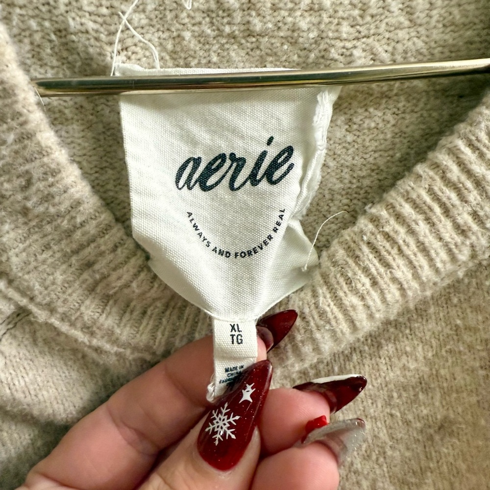 Aerie Cozy Cream Sweater - Picture 3 of 3
